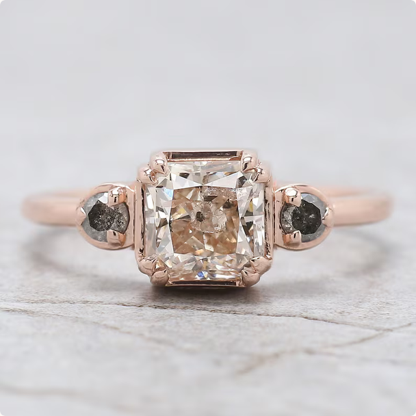 FDJewels's tweet photo. Radiant Salt And Pepper Diamond Ring 1.43 Ct 5.97 MM Radiant Diamond Ring 14K Solid Rose Gold Silver Engagement Ring Gift For Her QL2662
ETSY: https://t.co/WAoWueCU7y
#SaltAndPepperDiamond #RadiantDiamondRing #SaltAndPepperRing #RoseGoldRing #14KSolidGold #SilverEngagementRing https://t.co/8r2YIRDJSZ