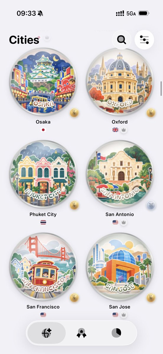 Az1992Albert's tweet photo. I love traveling, so I started illustrating cities I’ve visited.
I turned these illustrations into collectible badges for my new app, Oh My City. 🌍
#TravelApp #TravelTracker #iOSApp #ohmycity https://t.co/09KgESuK2h