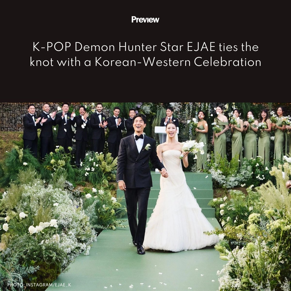 previewph's tweet photo. Singer-songwriter #EJAE ties the knot with her longtime partner Samuel Kim with a Korean and Western medley for their wedding weekend!

Full story: https://t.co/Y2ZJ4aqdQ5 https://t.co/nw8pQDmUzY