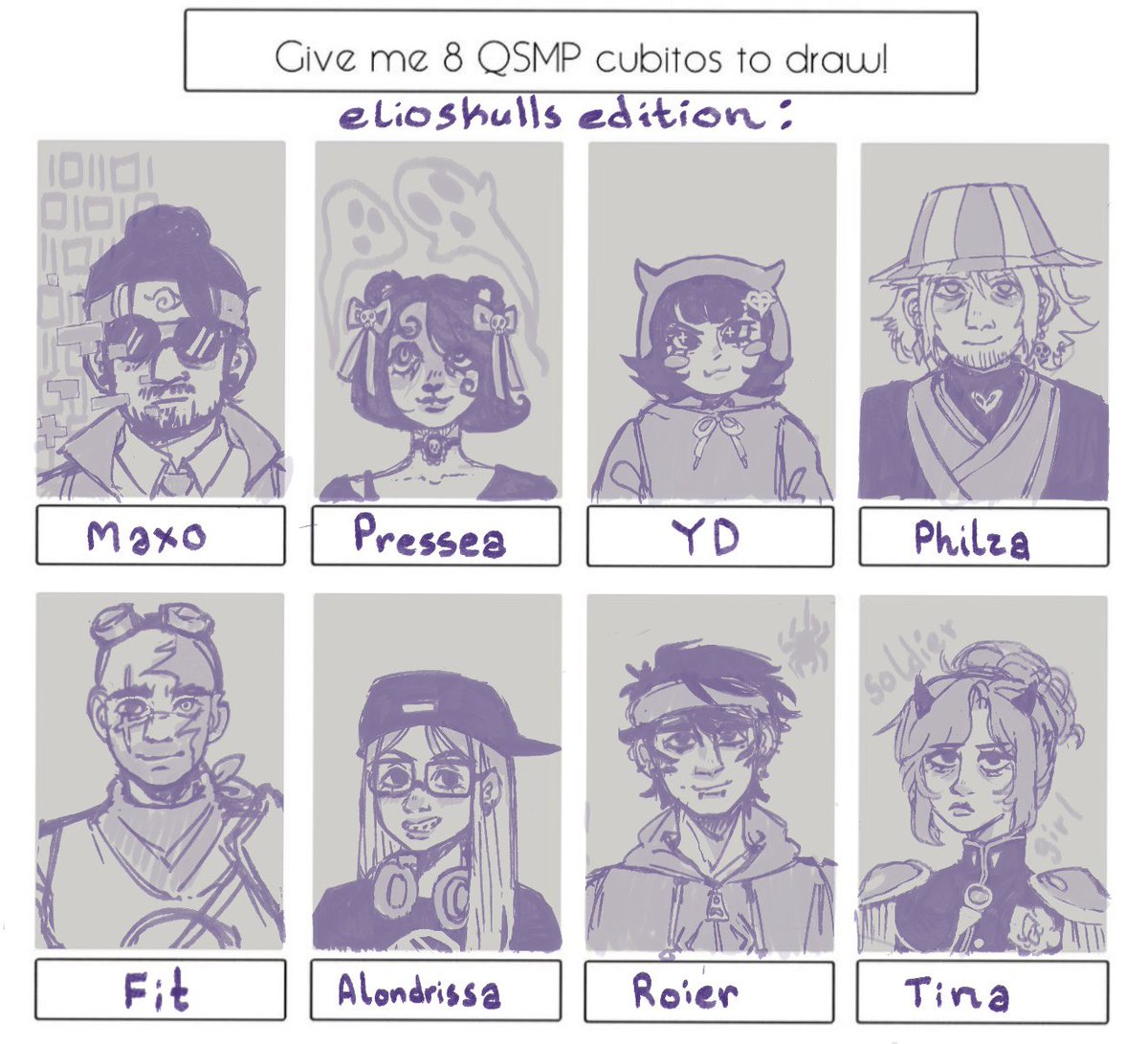 elioskulls's tweet photo. Finished this #QSMP2art right on time for a whole new batch of creators to be announced!! Yipppeeeee
#qsmpfanarts https://t.co/hUDV6Ns1Pp