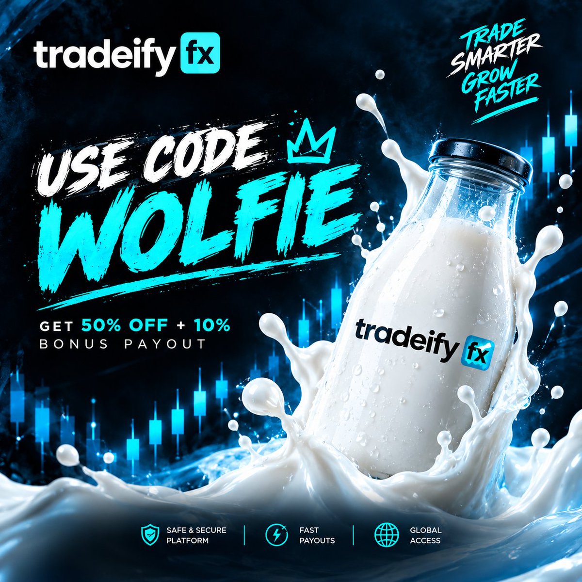 King_of__Wolves's tweet photo. 10 hours in and TradeifyFX has already paid out over $45,000 🥛💸

The Milk Meter is sitting at 46%… and the cows are still producing 😭😂

They said get funded, trade your edge, and get paid. 

🥛 50% OFF + 10% BONUS PAYOUT 

🏷️ Use code: WOLFIE

MilkifyFX season is here. Don't sleep on it. 🫡

https://t.co/a3KsAT6me0

#milktradeifyfx