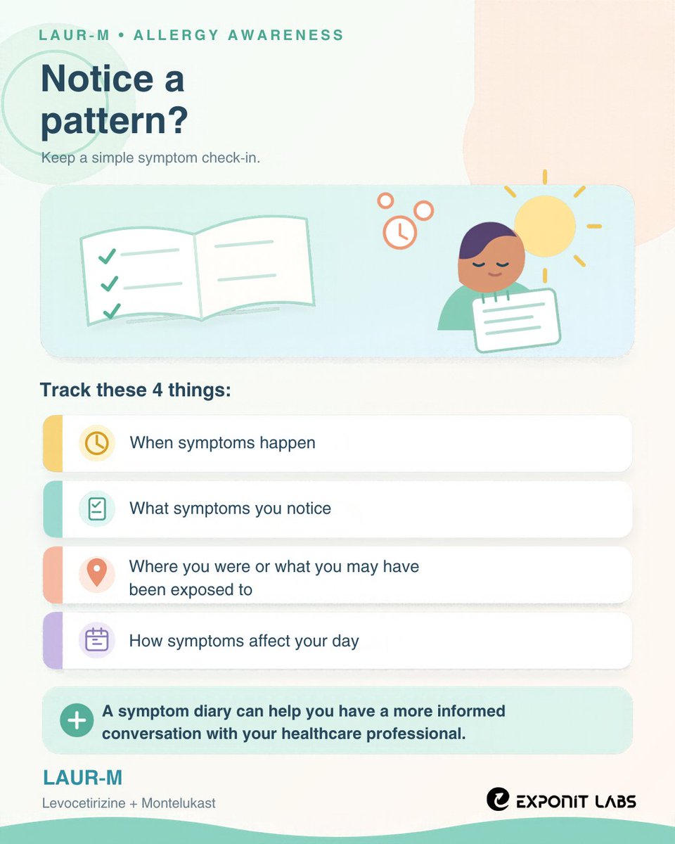 arshad_multani_'s tweet photo. Track these 4 clues before your next clinic visit:
π When symptoms strike
π€§ What you feel
π Where you were
π How it affects sleep
A simple diary gives your doctor the exact clues they need. Save this! π
#SymptomDiary #AllergyCare #LaurM #ExponitLabs https://t.co/r83kyby6YF