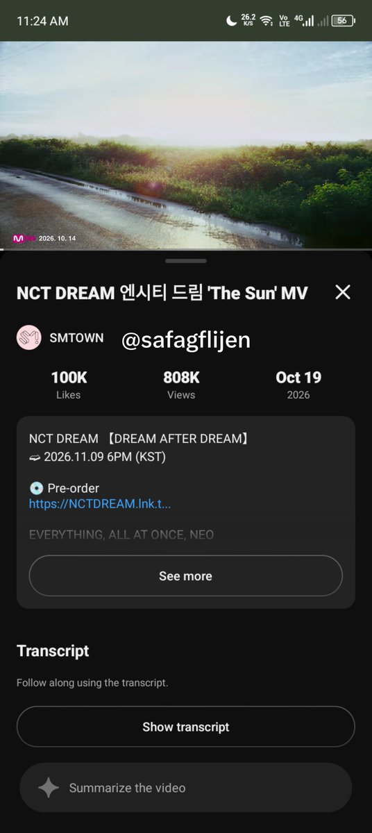 safagflijen's tweet photo. ☀️THE SUN STREAMING PARTY☀️

NCT DREAM - THE SUN
🔗 https://t.co/EMN1penjlk…

🎯 850K Views
‼️Don’t Break the Chain‼️

📌 : @ceanmbaso
@jenosissy @jeyromiii
 
#NCTDREAM #TheSun
#NCTDREAM_TheSun https://t.co/YatcD0OXci