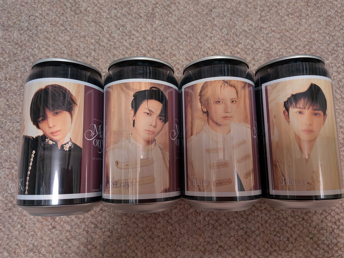 SM_puchi's tweet photo. ＆TEAM   Mark on You ラベル缶　自動販売機　交換　買取

譲:K、NICHOLAS、YUMA、HARUA
求:EJ（ラベルのみでも可）

ラベルのみの場合は郵送も対応します🙇

交換決まり次第定価買取
都内手渡しのみ
PayPay（マネラ❌️）

お気軽にお声掛けください😌 https://t.co/e5KXBPF7Si