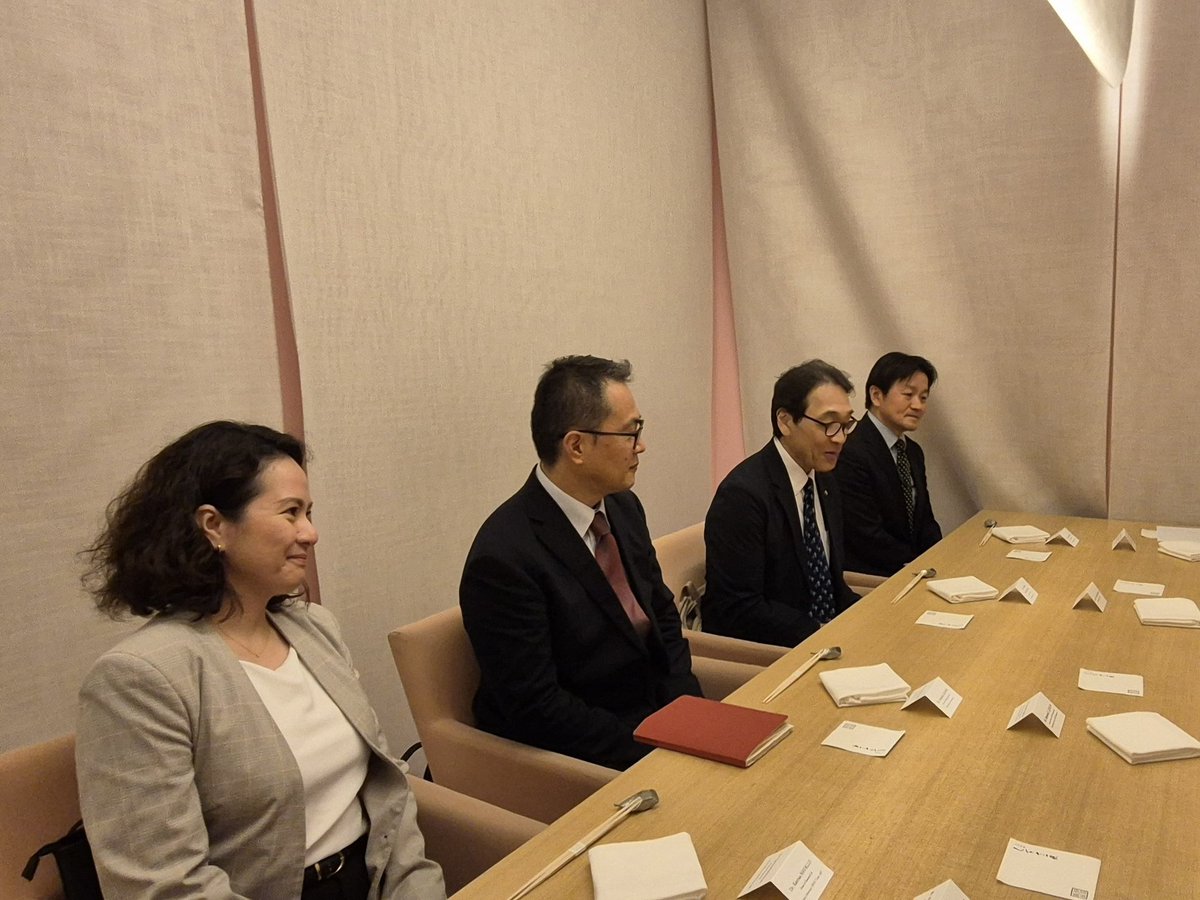 ASEAN's tweet photo. Secretary-General of ASEAN, Dr. Kao Kim Hourn, on 21 October 2026, had a working lunch with Secretary-General of the ASEAN-Japan Centre (AJC), H.E. Hirabayashi Kunihiko, in Tokyo, Japan. Both sides exchanged views on the role of the AJC in promoting ASEAN-Japan cooperation. 

SG Dr. Kao congratulated the AJC for the 45th anniversary of the establishment of the Centre. He also encouraged the AJC to initiate more activities and programmes to enhance trade, investment, tourism and cultural exchanges, as well as connectivity between ASEAN and Japan, in order to contribute to advancing the Comprehensive Strategic Partnership, in support of the realisation of ASEAN 2045: Our Shared Future.