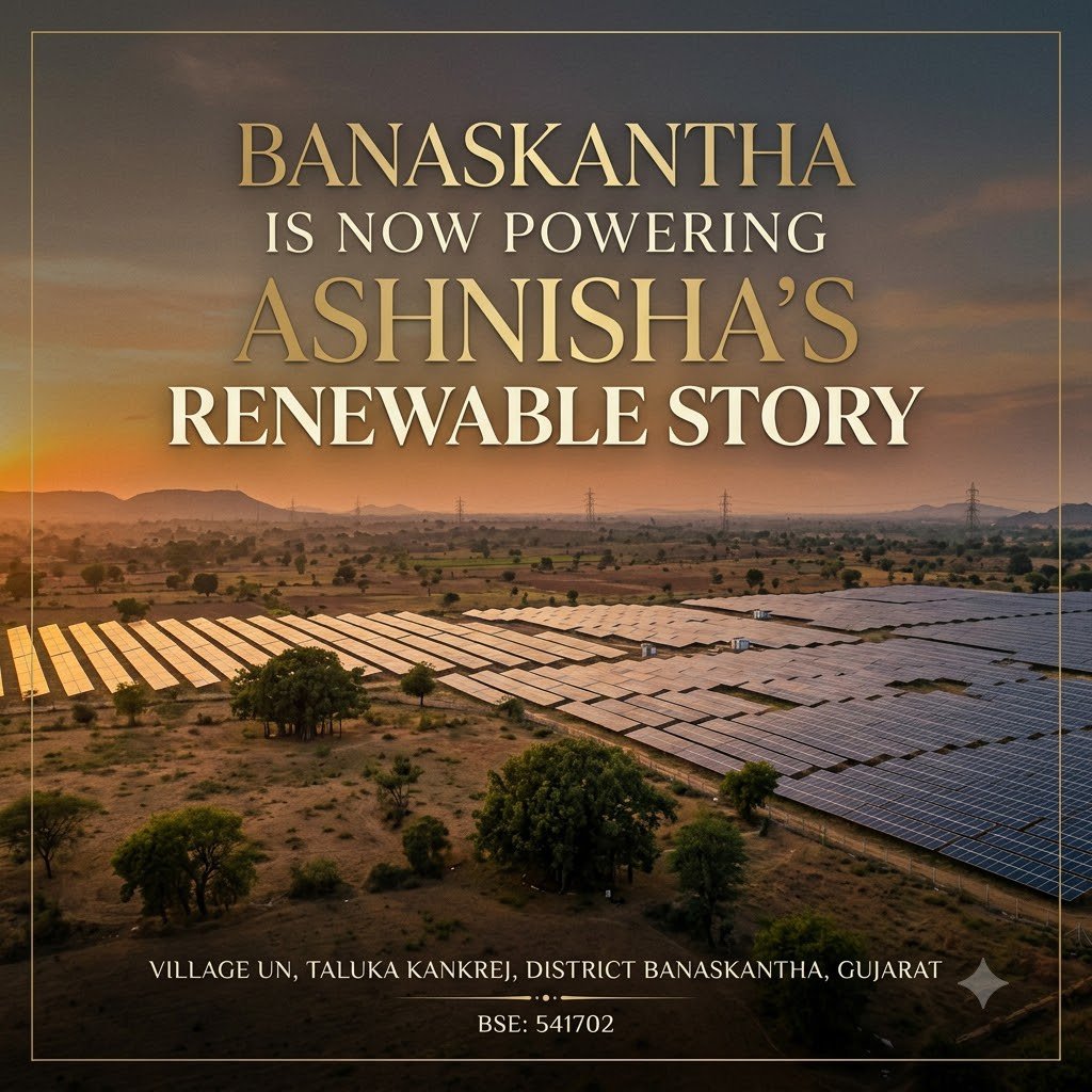 aonu95_'s tweet photo. Banaskantha, Gujarat, is the location of ASHNISHA INDUSTRIES' operational solar project. With power generation underway, the company has achieved a meaningful step in renewable energy. #SolarPickStock https://t.co/N4nX7vmjLr