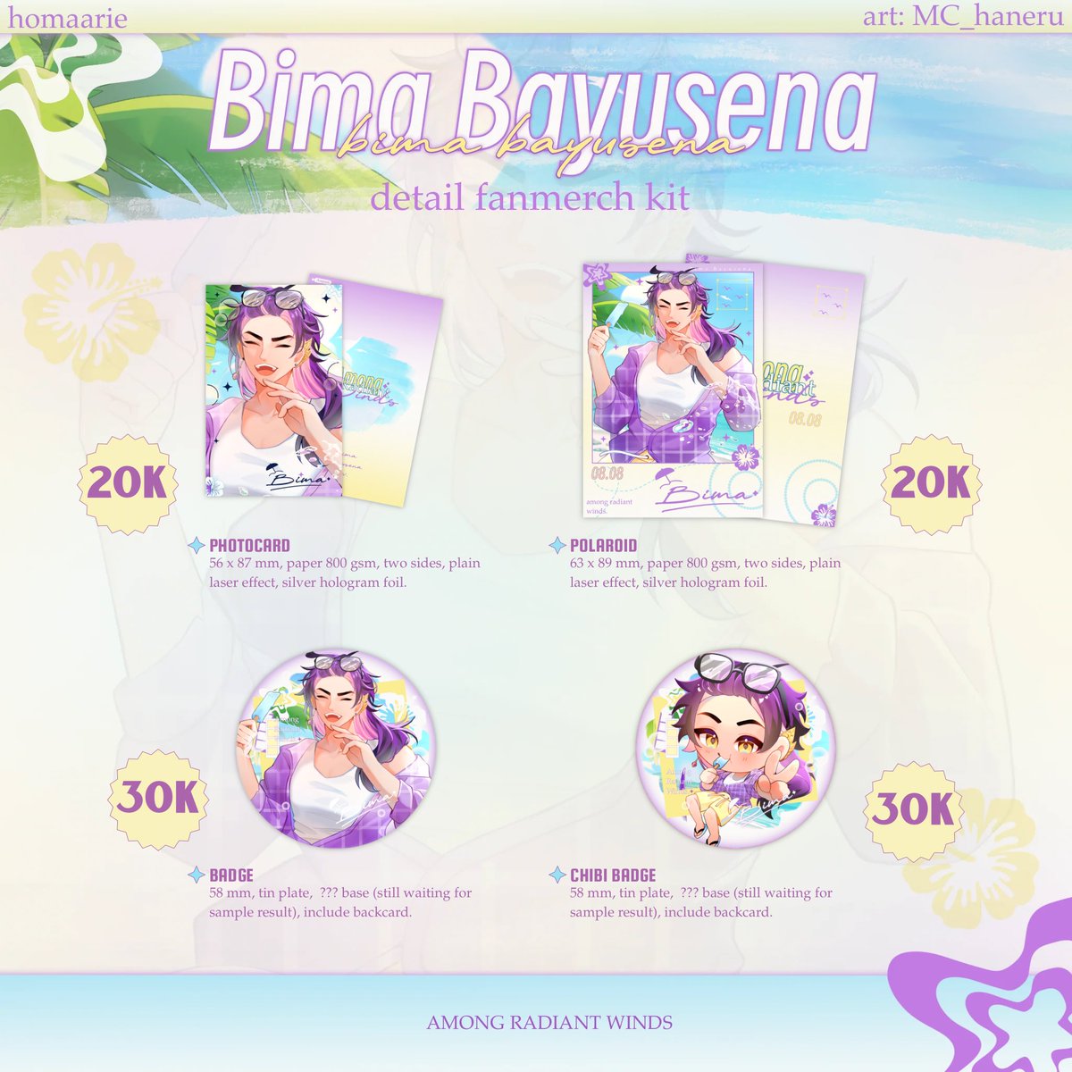 homaarie's tweet photo. bima bayusena ★ fan birthday kit
    by homaarie

          “ 𝓐mong 𝓡adiant 𝓦inds ” 🏝️

ready stock mail order

🗓️ end: 30-11-2026 23:59 WIB
🔗 link: https://t.co/ux7GpOWWSo https://t.co/qz9gk4hUyT