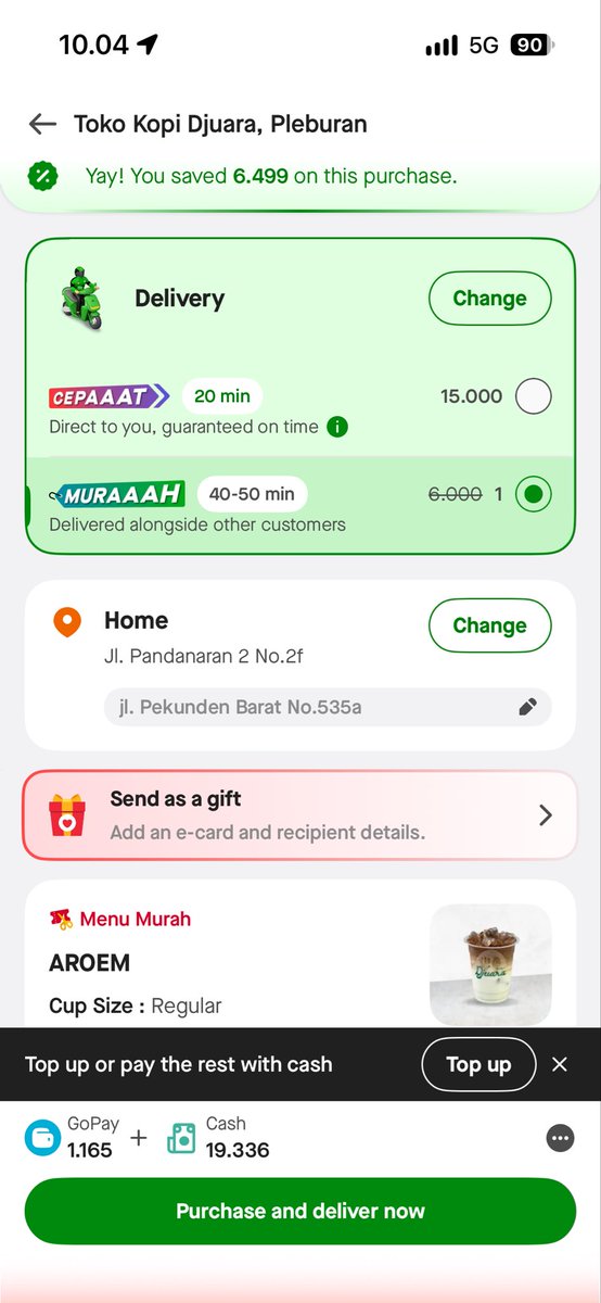 tabulara5a's tweet photo. asli pagi-pagi gini enaknya ngopi buat skripsian. pas cek GoFood dapet murah krn promo ongkir Rp1 masii adaa😱🙌

aku pake ini yaa gaiss https://t.co/j478DgqCTa trus klaim juga di https://t.co/oSR9t3ijGK

#GojekUndip #GojekHemat #Gojek7an #Kolaborasa @Gojek_Semarang https://t.co/1r9bt8zuwx