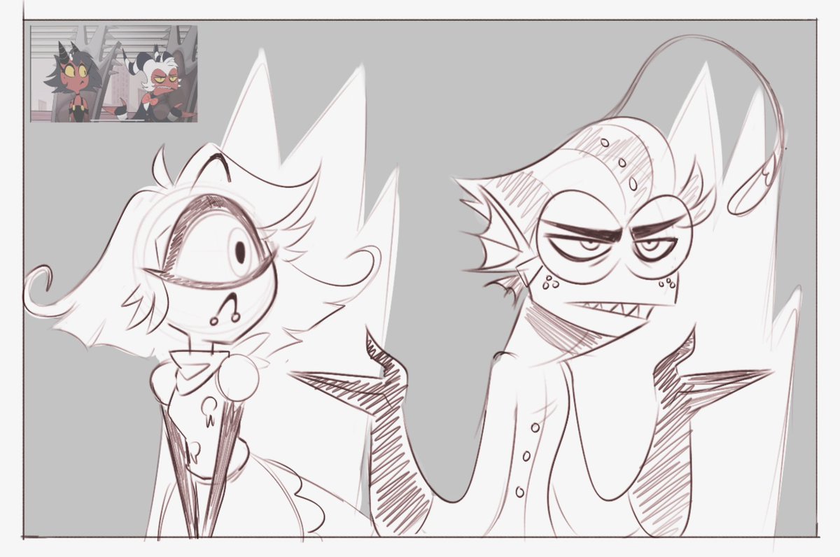Cqraaa's tweet photo. Madmaid as M&amp;M panels :p

this is an idea ive had since this pilot originally came out but i never got around to drawing it

#hazbinhotel #madmaid https://t.co/tEiCf64Twj