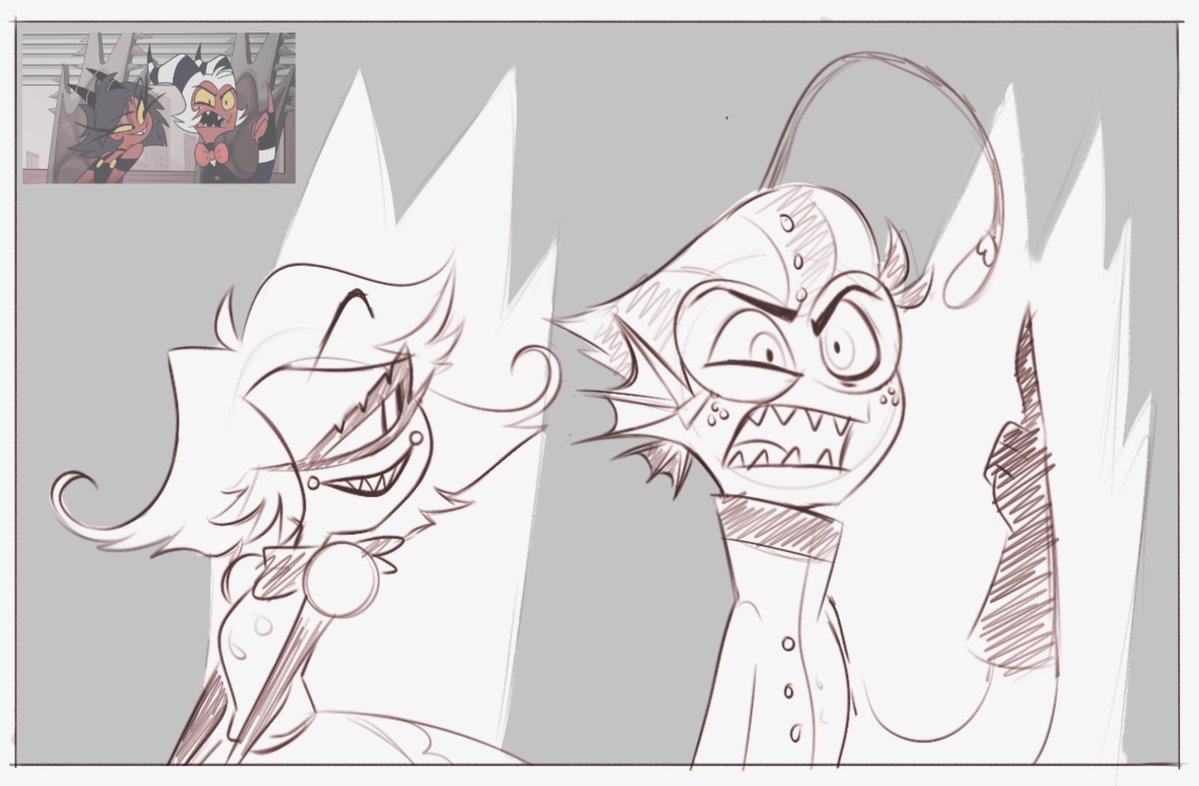 Cqraaa's tweet photo. Madmaid as M&amp;M panels :p

this is an idea ive had since this pilot originally came out but i never got around to drawing it

#hazbinhotel #madmaid https://t.co/tEiCf64Twj