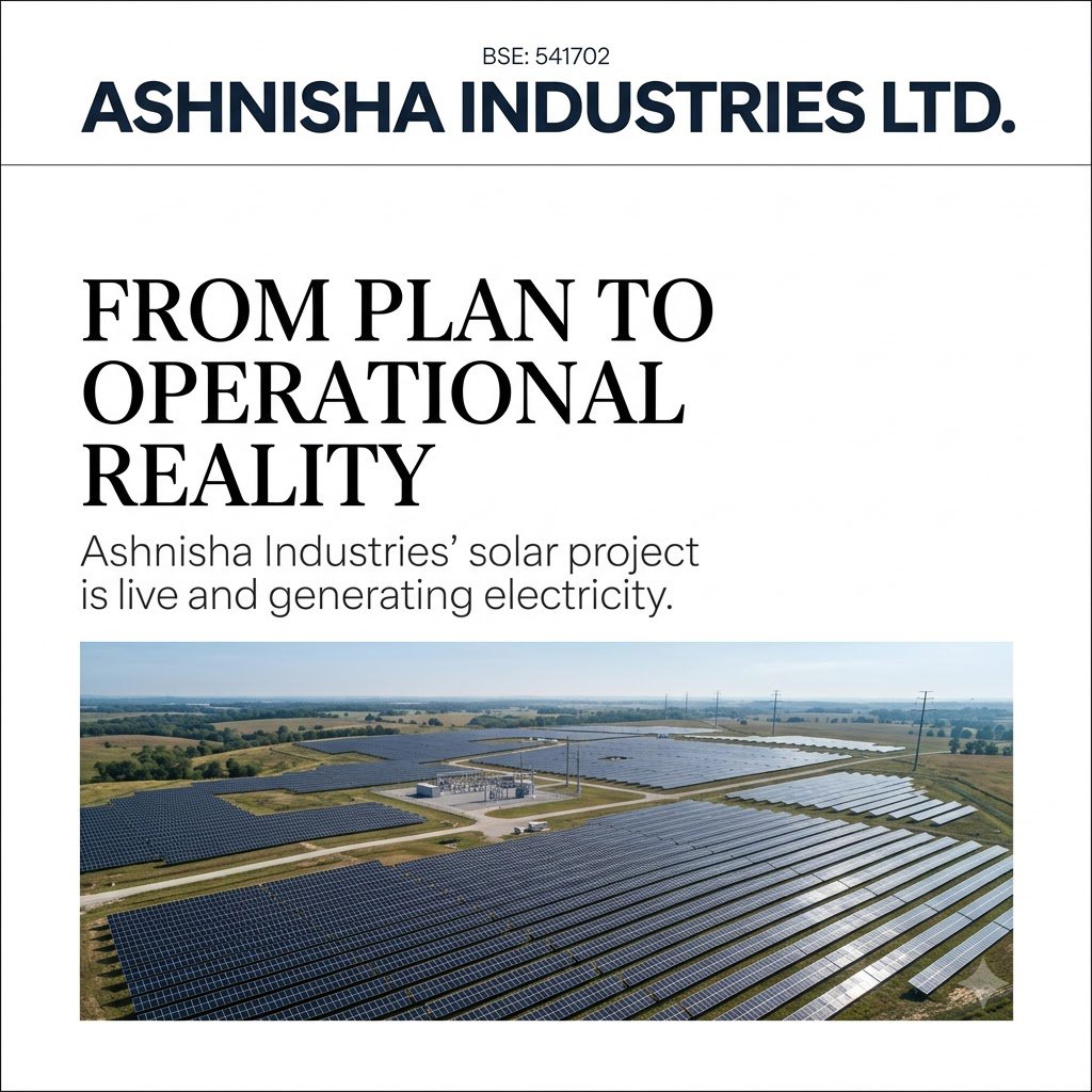 aonu95_'s tweet photo. Clean energy is creating new possibilities across industries. ASHNISHA INDUSTRIES' operational solar project represents a significant development in the company's renewable energy plans. #SolarPickStock https://t.co/ocv2kjyF7O