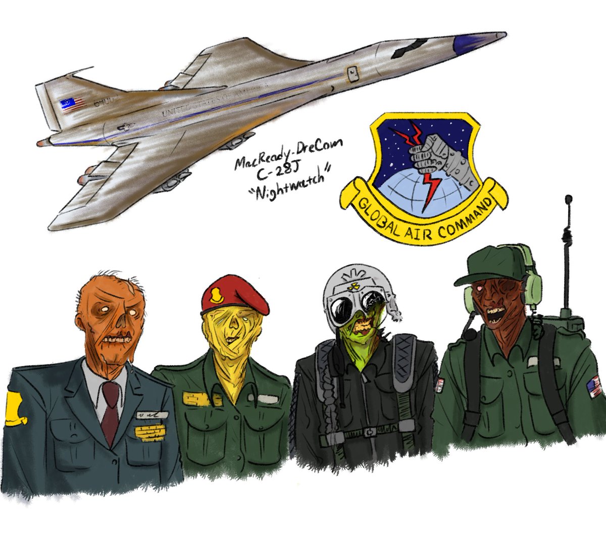 michaelisveryv's tweet photo. Had a funny idea over the last two weeks about a group of Pre-war ghouls who had maintained a nuclear powered Strategic Command plane for 210 years.

Not sure how the logistics would work fully but uhh... I don't really care. It'd be cool. https://t.co/sAhjpDOjjw