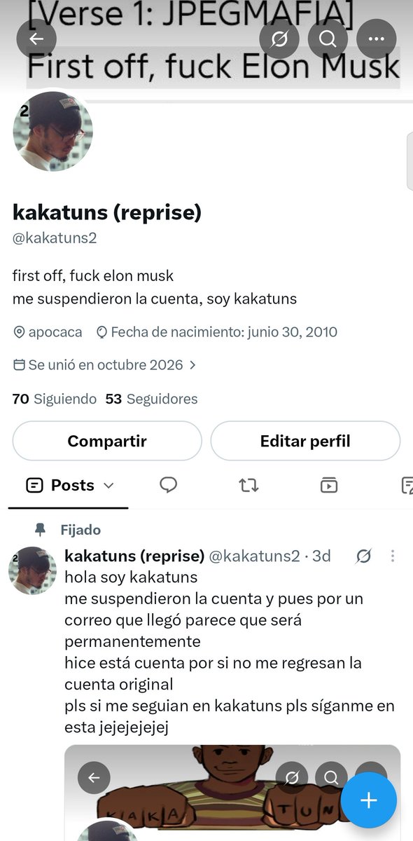 kakatuns2's tweet photo. do it if you see!!! ᯓ★

☆ profile
★ lock screen 
☆ last played song (hace mucho no uso Spotify 😢)
★ pinterest https://t.co/Led72RfOUa