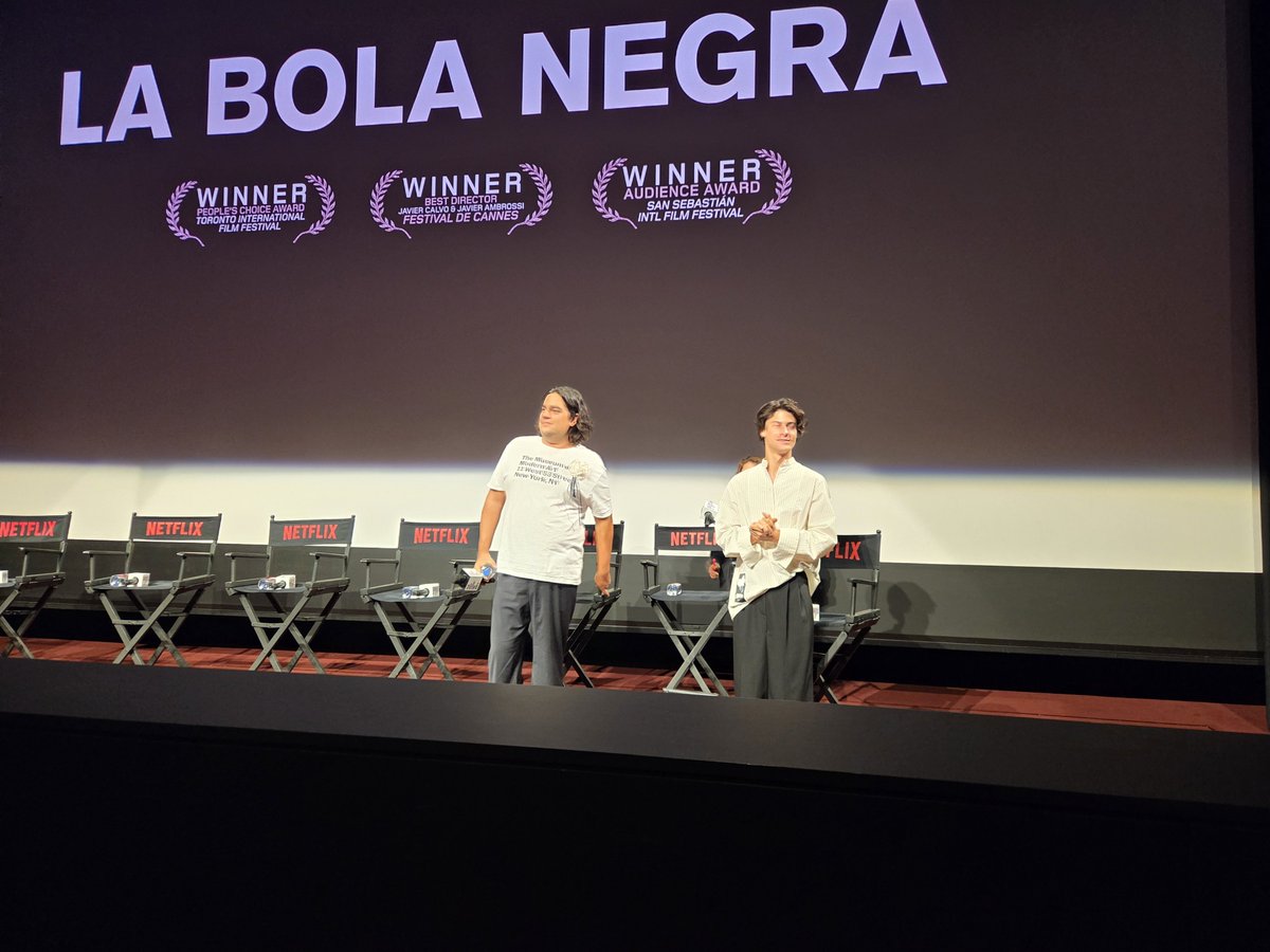 TheatreofZen's tweet photo. La Bola Negra Q&amp;A panel at Netflix. Very beautiful and complex love story.  More later, need to process thoughts.  This will win Best International Film Oscar. https://t.co/vZseXg93qn