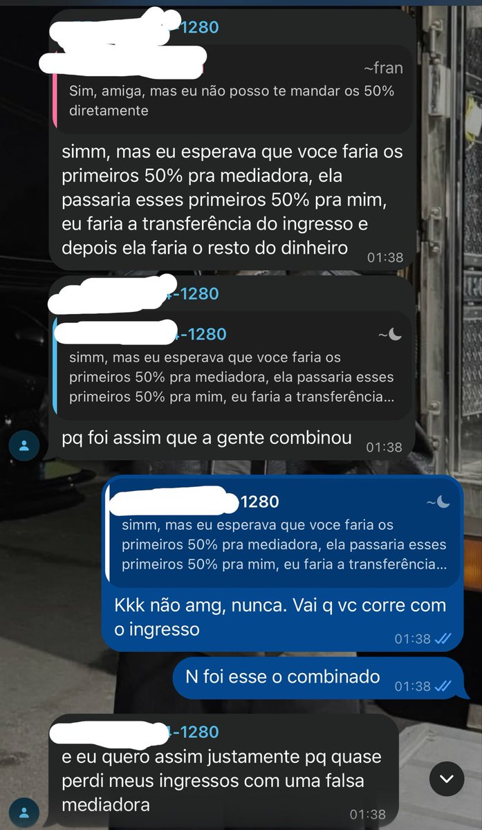glostyer's tweet photo. AVISO DE GOLPE ⚠️

Possível golpista: diz aceitar contrato e mediação, mas quer que o mediador envie o valor diretamente antes da transferência. Após tentarmos negociar de forma mais segura, se irritou e saiu. Ameaçou processar tbm kkk 

Reembolso da compradora feito no final. https://t.co/NBK9GYMu2A