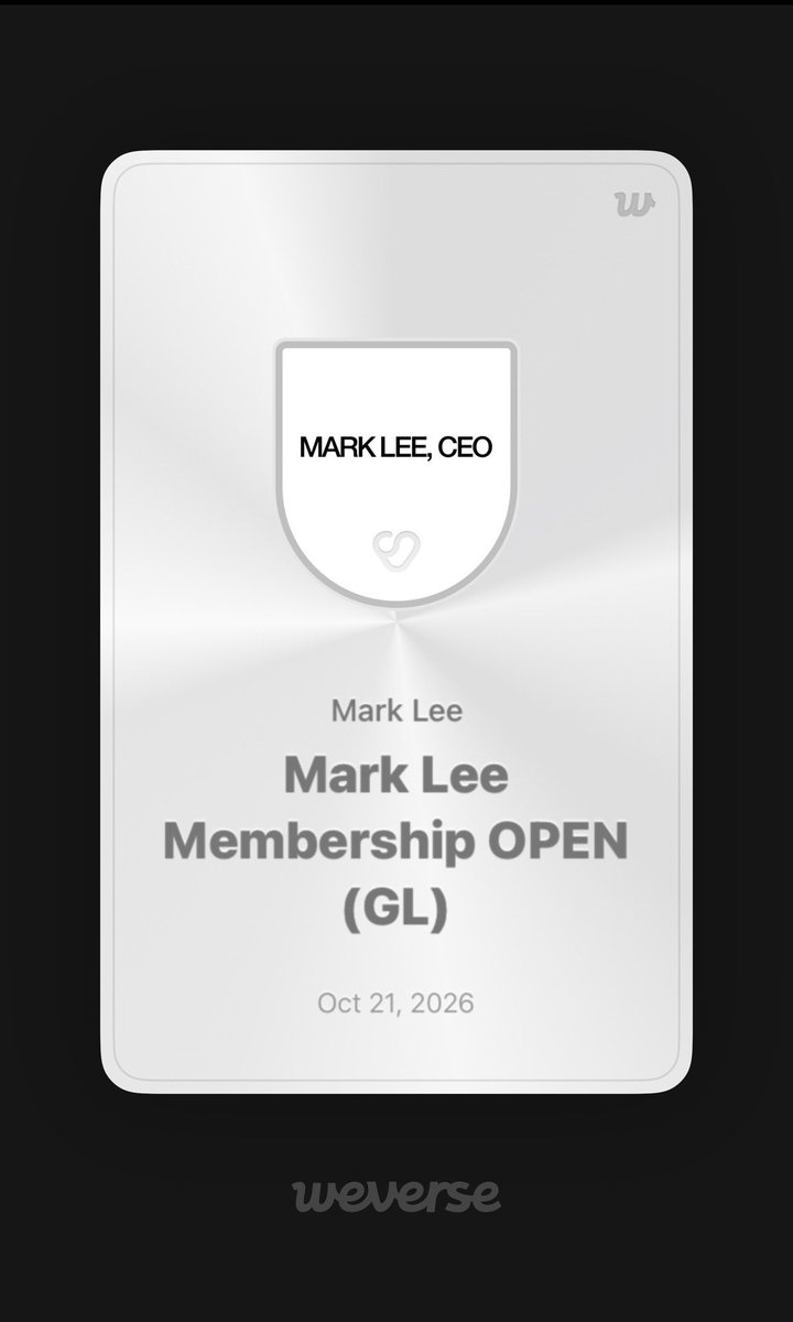 MARKLEE_IDN's tweet photo. MARK LEE MEMBERSHIP OPEN (GL)

Siap siap aja ini mah😭😭😭

#MARKLEE #마크리 https://t.co/aiM5zBKAeX