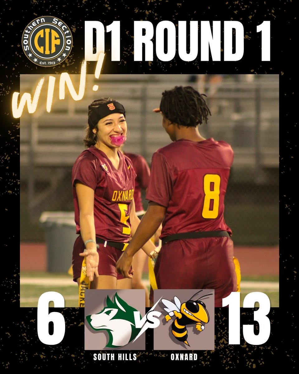 OHSFlagFBall's tweet photo. On to the next! Oxnard secures a round 1 win at home vs a tough South Hills team! 

Next up, round 2 on Saturday at 5pm at Chaparral https://t.co/dk0ZT7Fg8A