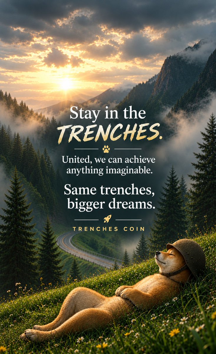 TrencherPF_'s tweet photo. Believe in something? No... believe in SOMEONE.

Believe in yourselves. We are the trenchers.

$TRENCHER