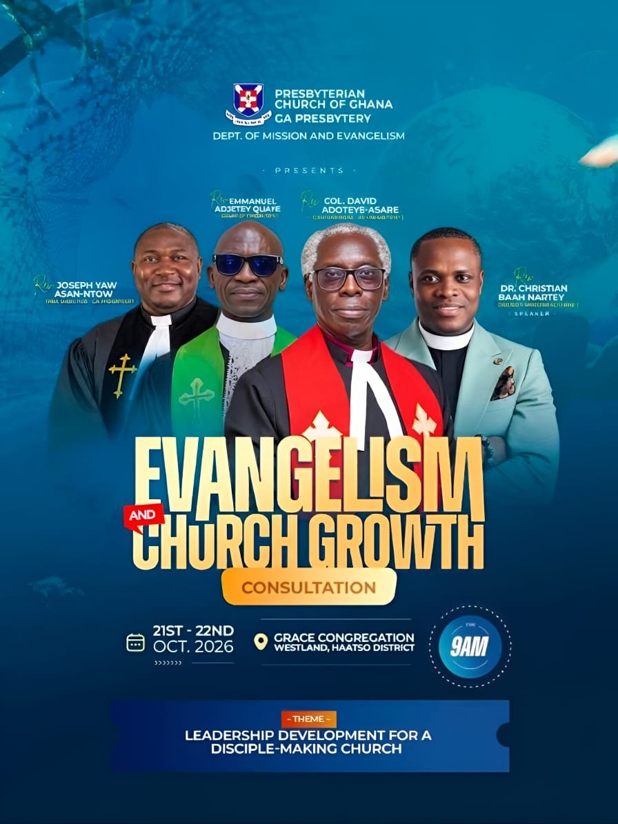 GaPresbytery's tweet photo. 📍HAPPENING TODAY
A growing Church begins with equipped leaders and a heart for making disciples. 🔥
Join us as we strengthen leadership for effective evangelism and lasting Church growth.
#GaPresbytery #EvangelismAndChurchGrowth #MakingDisciples https://t.co/4FjuphMlPf