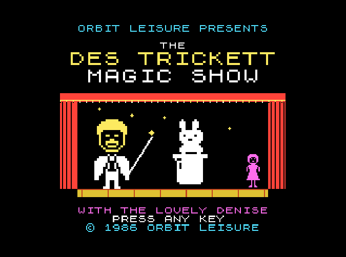 SpectrumAndRet1's tweet photo. THE DES TRICKETT MAGIC SHOW -ZX Spectrum-: https://t.co/8W48R5TTjV https://t.co/yFUMp3SwBH