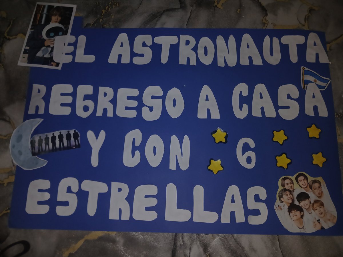 dreamxmendes's tweet photo. No es el mejor cartel pero, el Astronauta regresó a casa y con 6 estrellas 🥺 https://t.co/lfBC4vj0tU