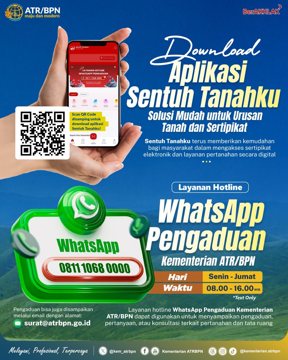 AtrbpnBalam's tweet photo. #repost @kem_atrbpn  
Halo #SobATRBPN! Lebih dari sekadar bukti kepemilikan yang sah, sertipikat tanah memberikan kepastian hukum, rasa aman, dan harapan bagi masa depan keluarga. https://t.co/G8Od5bs6Ih