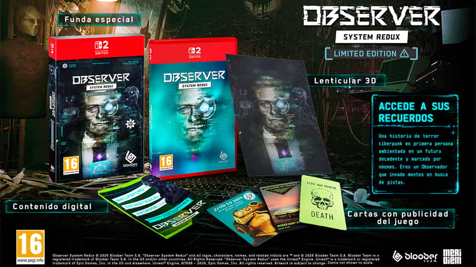 PureGaming_ES's tweet photo. 🟠 Meridiem confirma el lanzamiento en octubre de Observer System Redux

https://t.co/V0Q5cTJ40e https://t.co/nSv7YylJQs