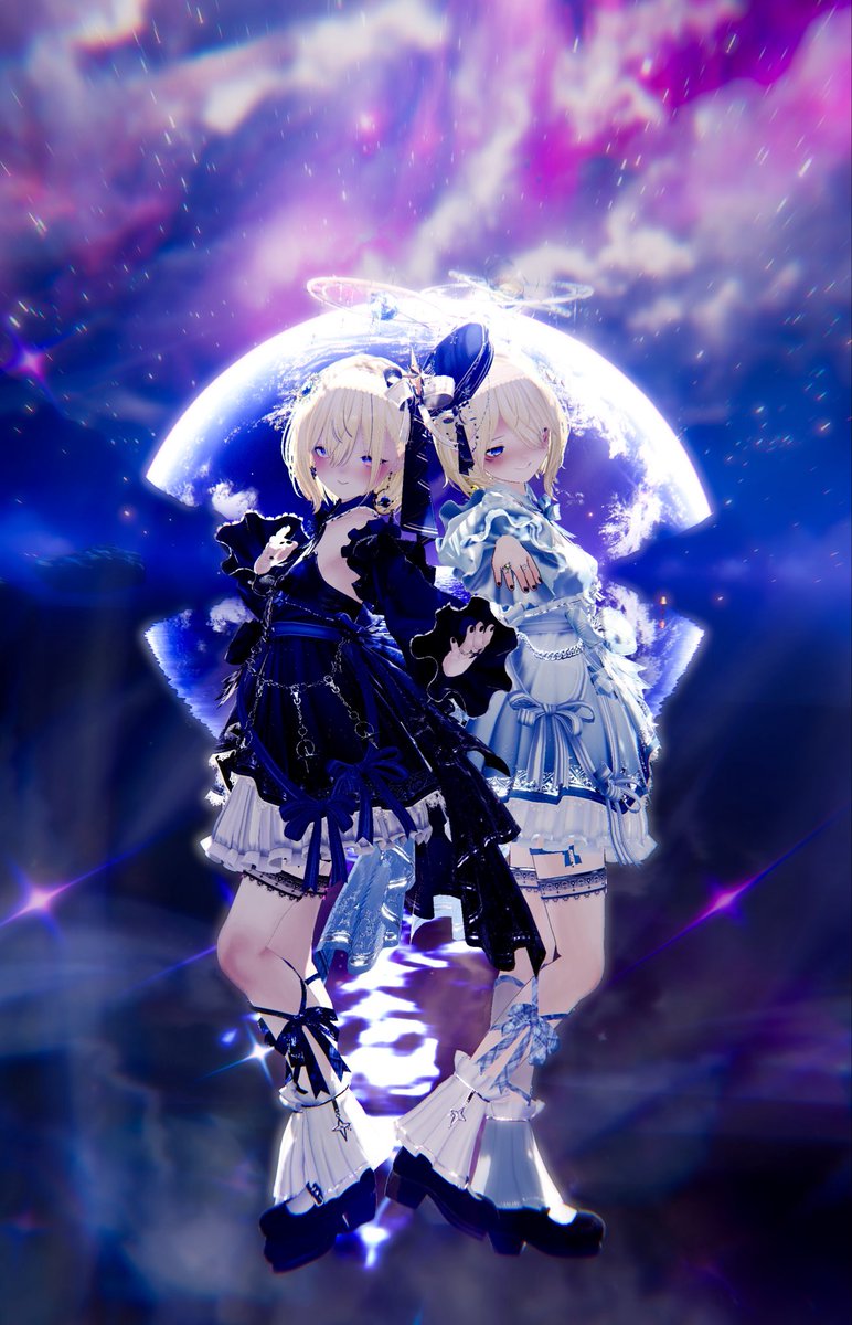 Setuna1nae's tweet photo. 【achiral】
#双子改変集会フォトコン
#Capra3D
美華月雪那(@Setuna1nae )
#mumus3D
氷雨ルル(@hiSAMEruru ) https://t.co/4XmTATchIs