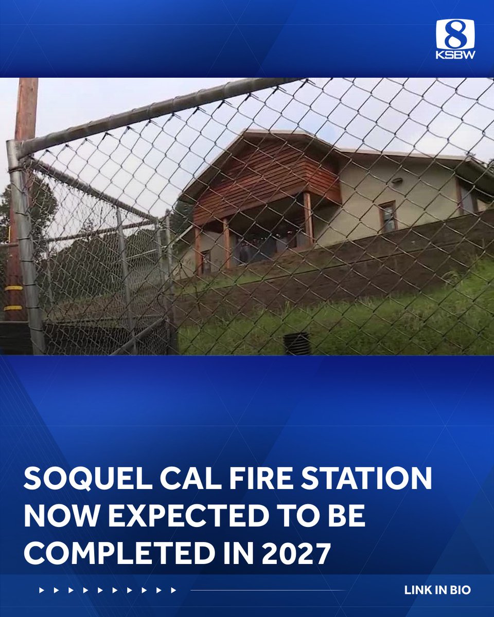 ksbw's tweet photo. Soquel CAL FIRE station now expected to be completed in 2027 | LINK IN BIO https://t.co/HjmWelDKrd