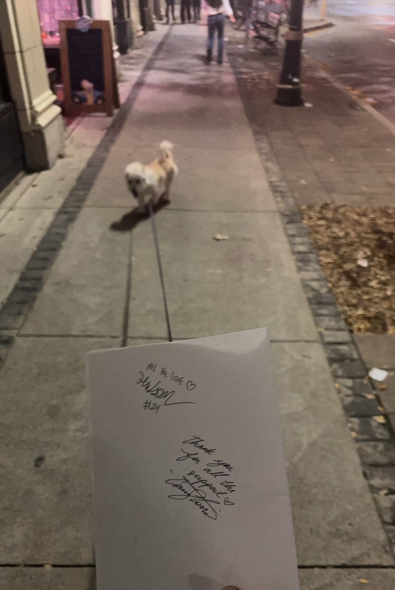 whatisthatwhati's tweet photo. So lucky today! Mocha and I unexpectedly to meet them!They were so kind! It was a private outing, so no photos,but I got their autographs! 💕Feel free to repost, but please don’t repost as your own. Thanks for respecting my post! ❤️  #HeatedRivalry #ConnorStorrie #HudsonWilliams https://t.co/Fsmf57wNCw