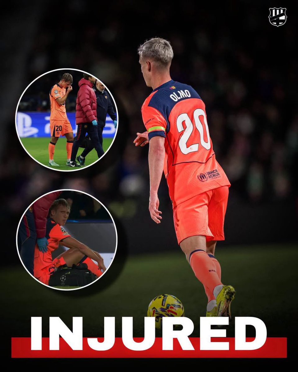 osha_chelseafc's tweet photo. 🚨🤕 | 𝐁𝐑𝐄𝐀𝐊𝐈𝐍𝐆: Dani Olmo is believed to have suffered a left adductor TEAR, which could sideline him for 4–5 weeks, pending Wednesday's MRI confirmation, reports Javi Miguel. 💔 https://t.co/5L59j3sykh