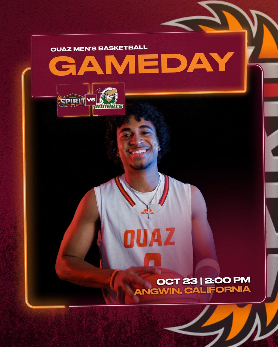 OUAZSpirit's tweet photo. @OUAZMBB GAMEDAY

🆚: Pacific Union
⏰: 2:00 PM
📍: Angwin, CA
📊: https://t.co/v9WZo6XZfw

#WeAreOUAZ https://t.co/mfr2mcn2Iw