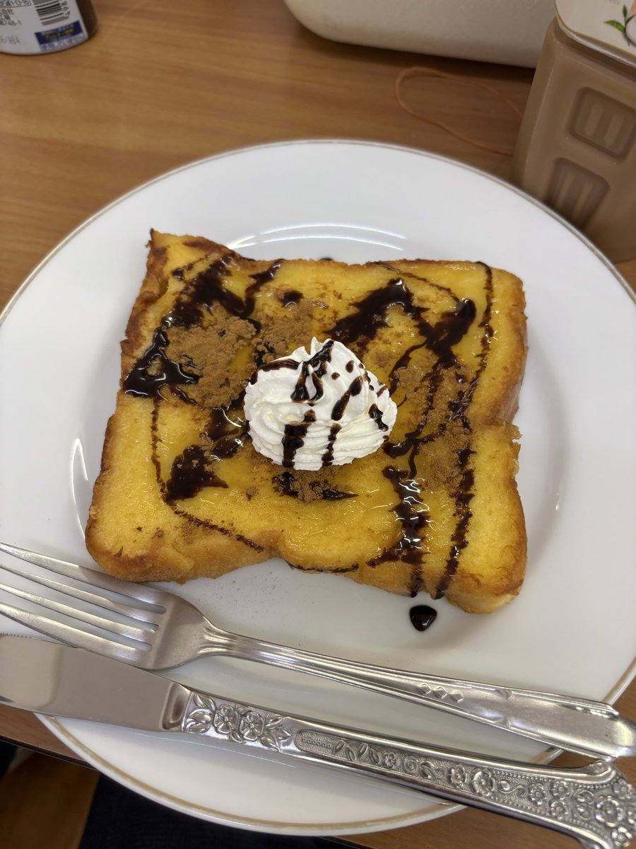 trohro's tweet photo. 部活で作ったフレンチトースト美味すぎた( 'ч' ) https://t.co/RZLo3NUmIz
