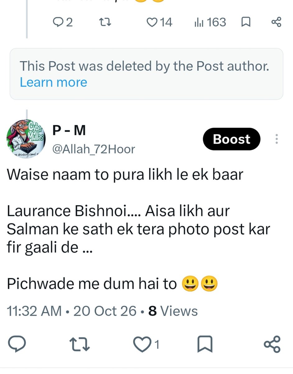 Allah_72Hoor's tweet photo. @UFCBot110088 @Fonengindia_ @Ayesha786Majid @dhruv_rathee Love day, 

Jo kahte hai ki hum Allah ke siva kis se bhi nahi darte hai wo tweet delete kar ke bhag gaya 😜😜 https://t.co/bM1koQNyKi