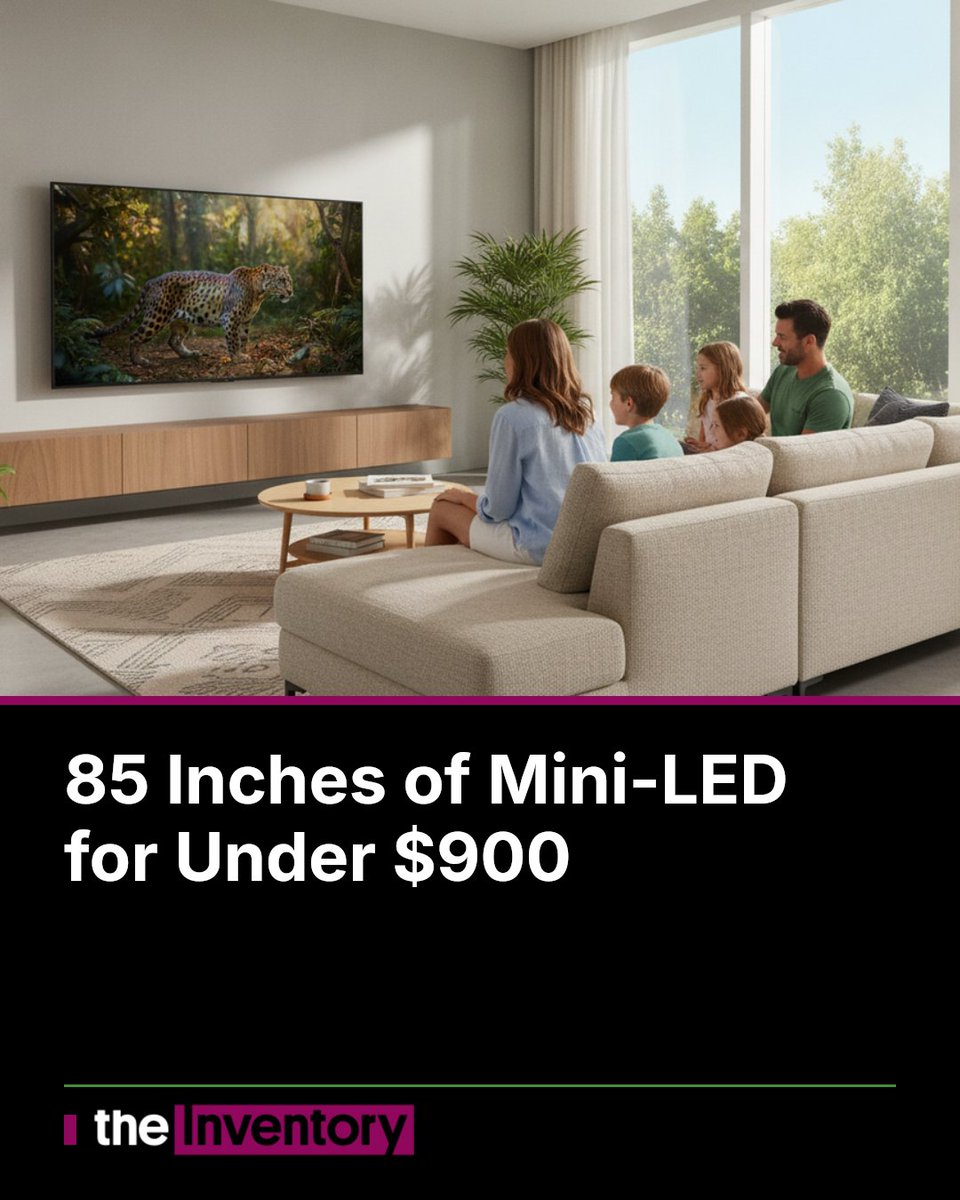 KinjaDeals's tweet photo. 85 Inches of Mini-LED for Under $900

TCL's 85QM6K just dropped to $897.99 on Amazon, bringing Mini-LED backlighting, QLED color, and 4K at 144Hz gaming to a screen size that usually costs thousands. The trade-offs are rea

https://t.co/vwz0noBjCl

#TCL85QM6K #MiniLED #AmazonDeal https://t.co/CqpVVo0egB