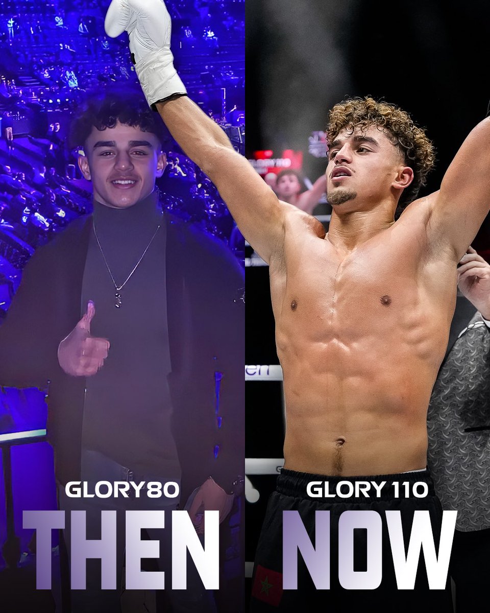 GLORY_WS's tweet photo. Four years ago, he was in the crowd. now the crowd is watching him! 🥹🔥

From attending #GLORY80 as a fan to stepping into the ring and claiming victory at #GLORY110. Noah Ibrahimi turned his dream into reality! 👏 https://t.co/GwWpmIph92