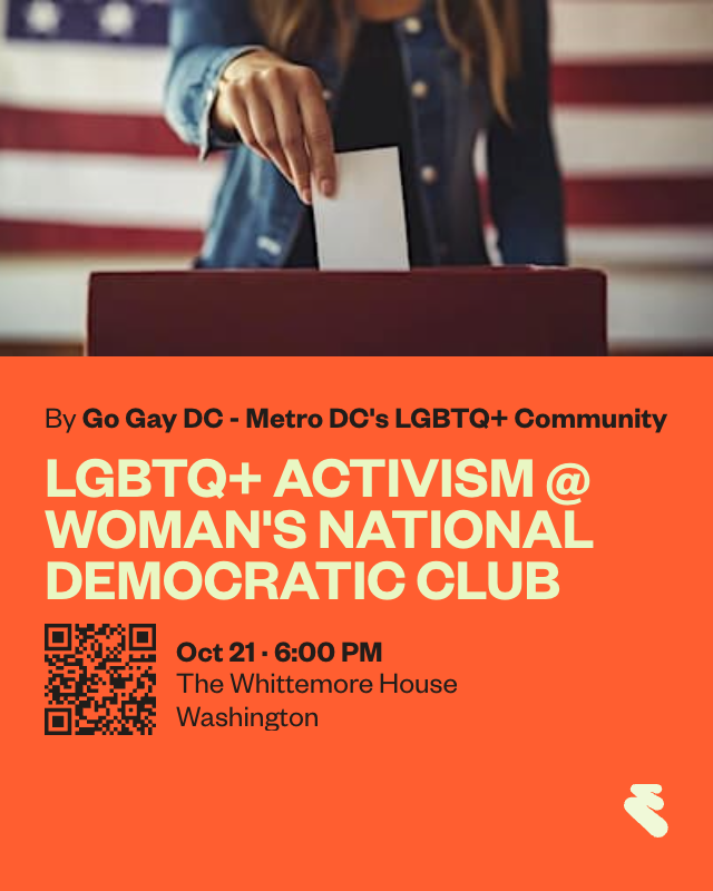 GoGayDC's tweet photo. Help protect Democracy by volunteering. Join your friends at the The Woman’s National Democratic Club in DC! Arrive by 6:00 p.m. When you arrive, let the front desk know you are there for Winning Wednesday. We’ll be writing postcards to potential voters. 
https://t.co/jU58aUg0es https://t.co/gk60UTLnIs