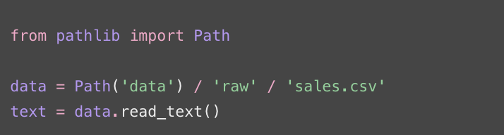 Decoder_Space's tweet photo. Use pathlib instead of string-joining paths.
Works the same on #Mac #Windows and #Linux https://t.co/e4FBKegPJY