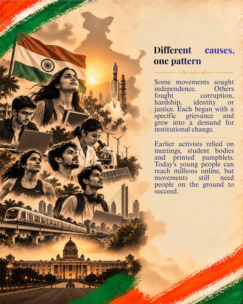smartsummit_off's tweet photo. From the freedom struggle to anti-corruption movements, it was the voice of the youth that changed the course of Bharat.

#smart4bharatsummit #youthmovements #indianyouth #bharat

....(2) https://t.co/3t1PDXoiPx