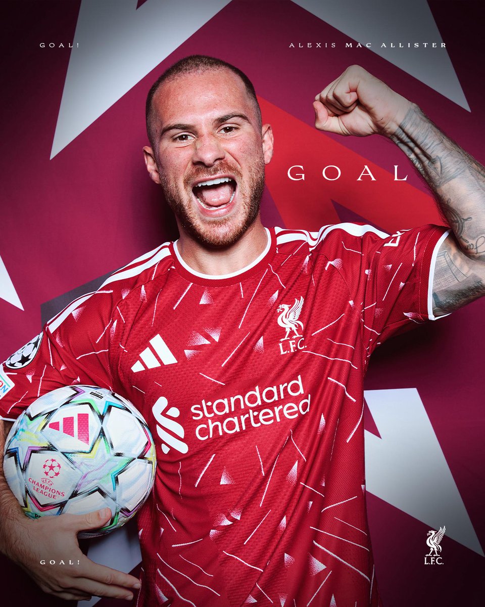 AratzAS17's tweet photo. MVP en Anfield: Alexis Mac Allister. Doblete (36' y 65') para liderar la remontada del Liverpool contra el Villarreal. Llegada, clase y gol. #LIVVIL #UCL https://t.co/tTUwdnJ4DJ