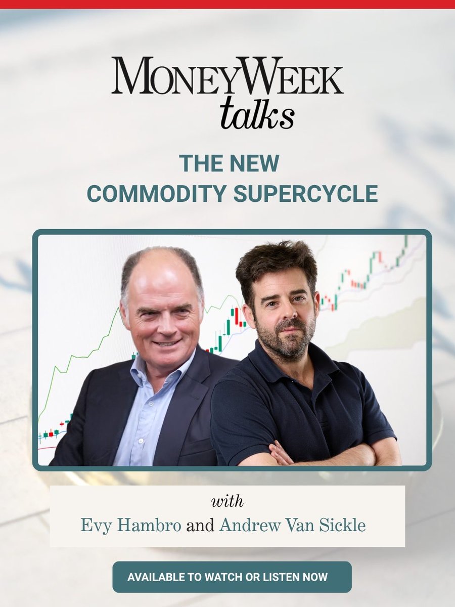 MoneyWeek's tweet photo. (1/4) Can the commodities ‘supercycle’ protect your portfolio?

Evy Hambro, co-manager of the @blackrock World Mining Fund, explores  how real assets like gold can protect your wealth.

🎙️ Watch or listen now on MoneyWeek Talks

@BlackRock_UK #investing #gold #commodities https://t.co/pvyfNgKQPg