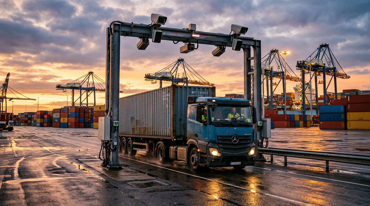 Bioenable's tweet photo. How AI clears shipping containers at port gates in 3 seconds:

📷 Multi-angle cameras capture top, sides &amp; rear
🔍 Deep learning OCR reads ISO codes on rusted surfaces
📡 Instant TOS sync clears trucks without stopping

More details: https://t.co/O2WaBAgvgA
#SmartPorts #AI #CNRS https://t.co/zRMqHYZ8VI