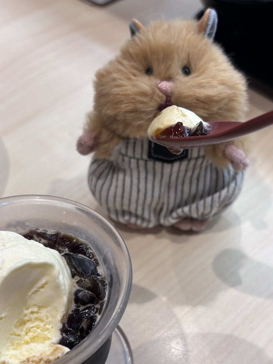 jj_arabesque's tweet photo. 🐹公家
「にがくない…？」

#はむにぎり
#ぬい撮り
#コーヒーゼリー https://t.co/wvkISqqDXo
