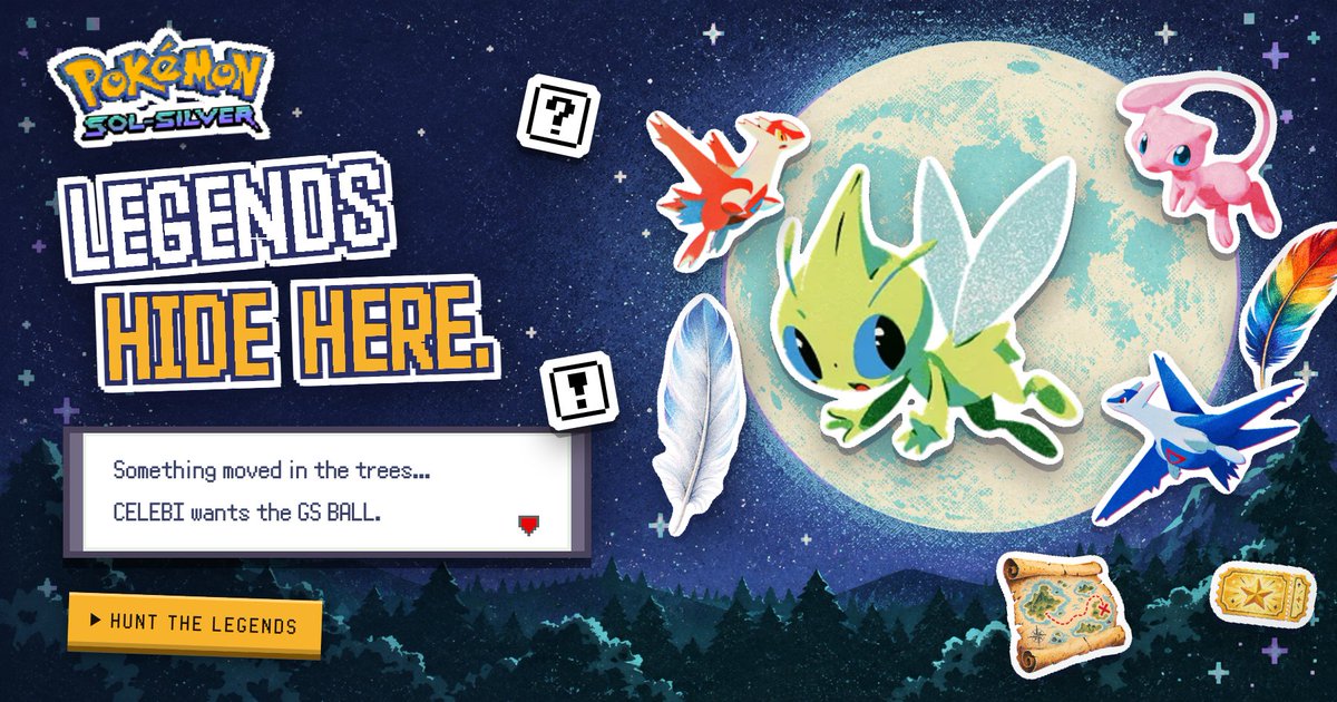 PokeSolSilver's tweet photo. Something moved in the trees…

Celebi waits in Ilex Forest for a trainer carrying the GS Ball. The Old Sea Map, the Eon Ticket and the Mystic Ticket all lead somewhere too.

Legends hide here. Go find them. https://t.co/t84gUYlYnx