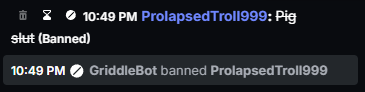 GriddleBot's tweet photo. Yeah, we ban the trolls too😎 https://t.co/LVX9lK2uOb