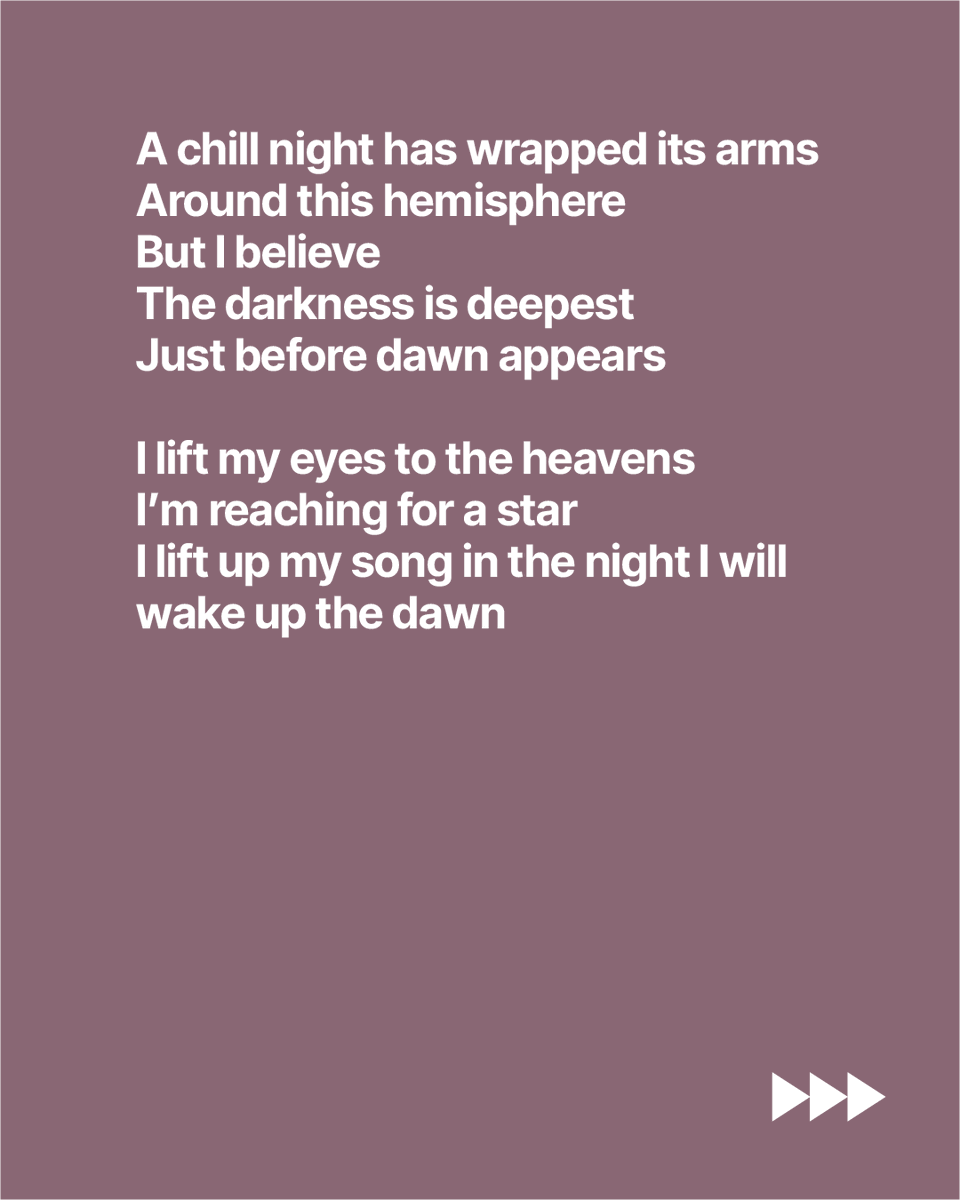 MakeWayMusic's tweet photo. A chill night has wrapped its arms
Around this hemisphere
And I am cold
A change in the weather
A storm on the way
Moving slow

Song resources for Star of Morning on Graham's website.

#StarOfMorning #MorningStar #GrahamKendrick #SalvationSongs https://t.co/Tu7aanWBUK
