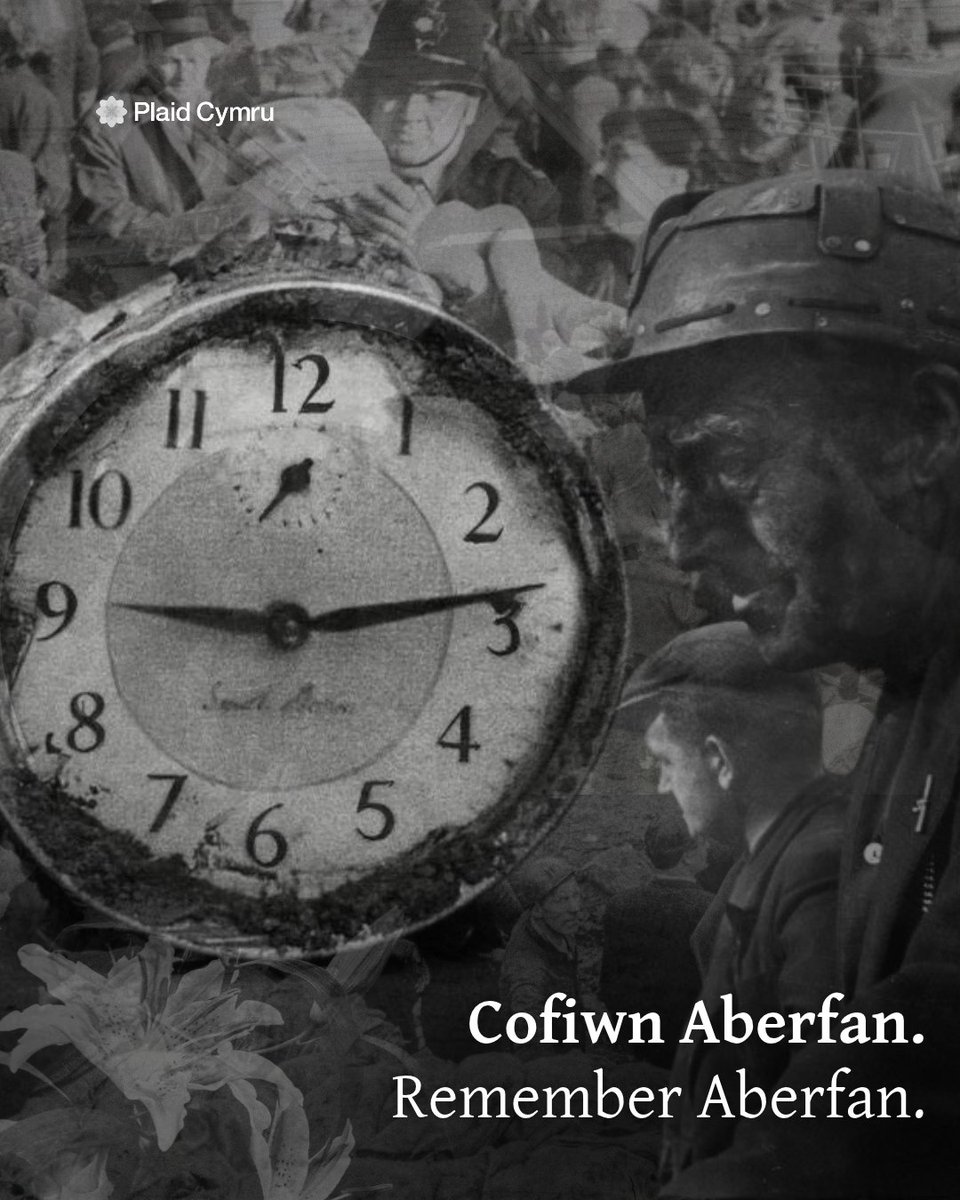 Plaid_Cymru's tweet photo. 60 mlynedd yn ôl, ar 21 Hydref 1966, lladdwyd 116 o blant a 28 o oedolion yn nhrychineb Aberfan, a achoswyd gan esgeulustod y Bwrdd Glo Cenedlaethol.

Heddiw, cofiwn y rhai a gollodd eu bywydau, a safwn ysgwydd yn ysgwydd â chymuned Aberfan, nawr ac am byth. 🤍

60 years ago, on 21 October 1966, 116 children and 28 adults were killed in the Aberfan disaster, caused by the negligence of the National Coal Board.

Today, we remember those who lost their lives and stand shoulder to shoulder with the community of Aberfan, now and always. 🤍