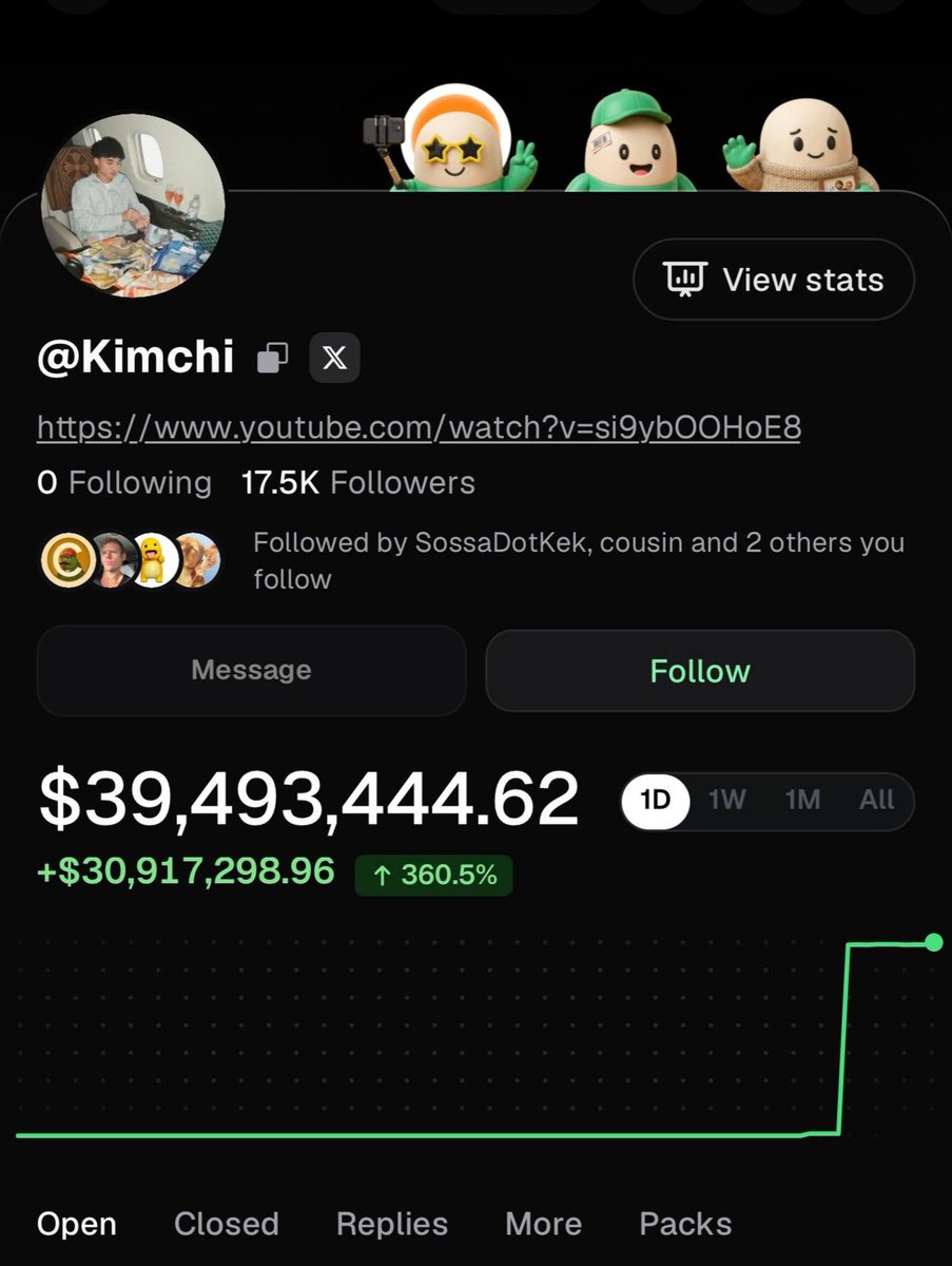 OnChainChow's tweet photo. WTF is going on here? 😳

kimchi1x is known for his lavish lifestyle after reportedly making $40 million from the $TRUMP meme coin.

Just recently, he spent $338K buying $KIMCHI when its market cap was only $515K.

Shortly after, https://t.co/clctU8bx6W's founder publicly promoted kimchi1x joining https://t.co/clctU8bx6W.

The meme coin's market cap then skyrocketed to over $40 million.

Did kimchi1x just make another $40 million from a meme coin?

Market manipulation? Insider trading? This looks way too obvious. 👀
