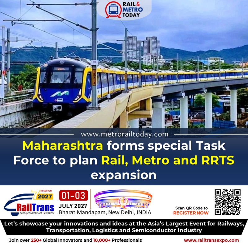 railnmetrotoday's tweet photo. Maharashtra forms special Task Force to plan Rail, Metro and RRTS expansion | Read more: https://t.co/MI8yVUmy2k
#maharashtra #MRVC #Metro #RRTS #Railways #TaskForce #MetroRailToday https://t.co/7naR8wI2ud