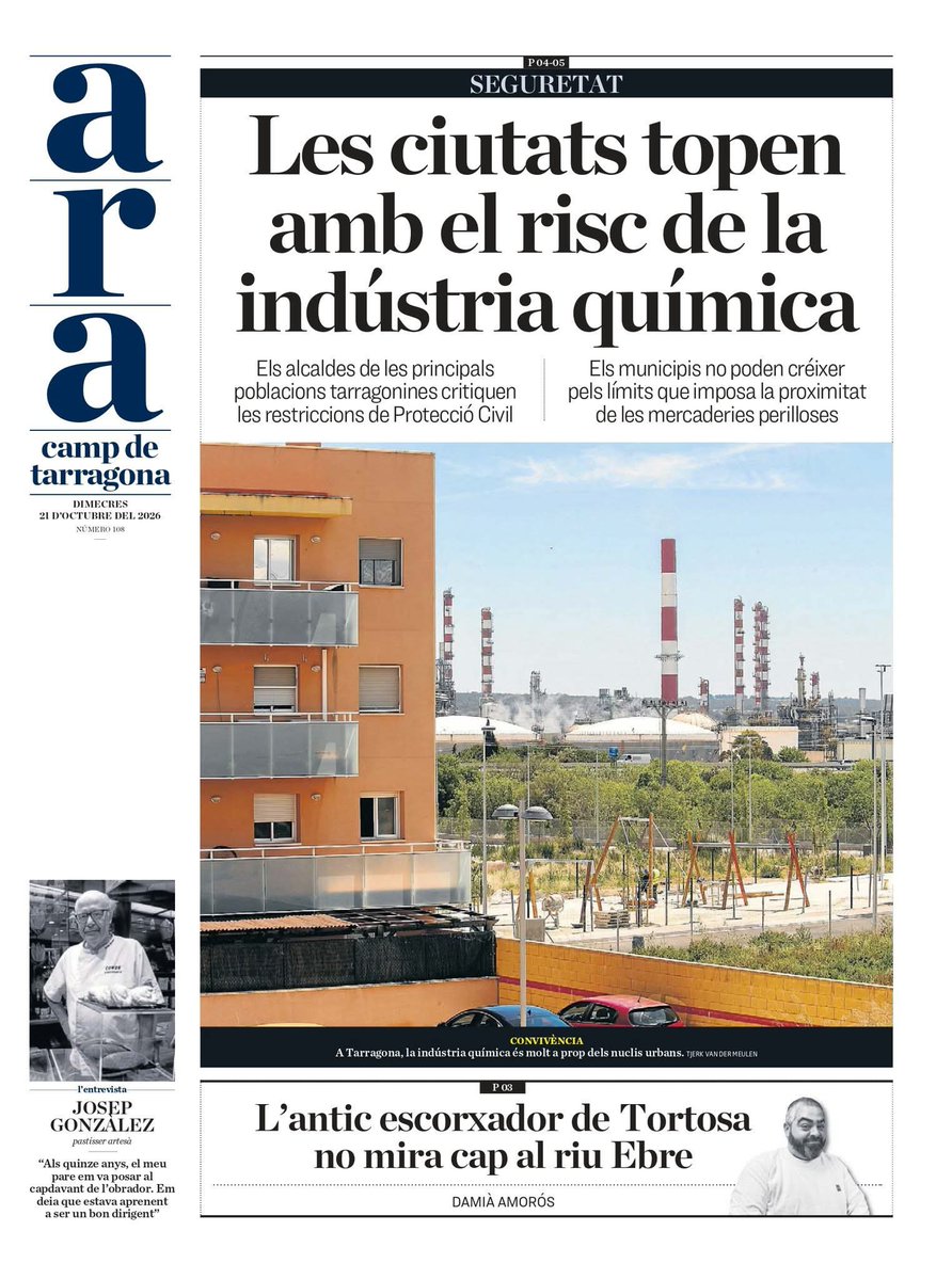 ARACampTGN's tweet photo. Aquest dimecres, 21 d'octubre, publiquem el número 108 de l'edició de l'#AraCampdeTarragona. El trobaràs al teu quiosc amb el @DiariARA https://t.co/S8Ee4gp4Sc